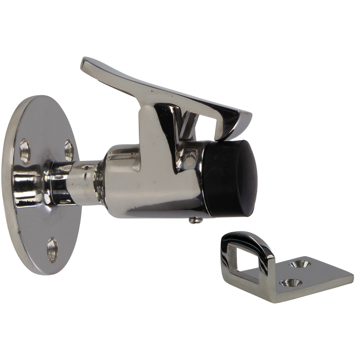 1852 Dørholder sort i rustfritt stål