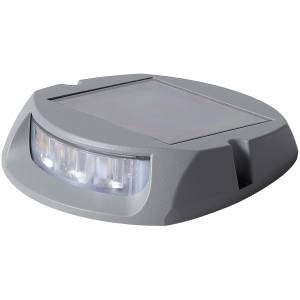 1852 Bryggelys/vegglys alu LED m/solcelle