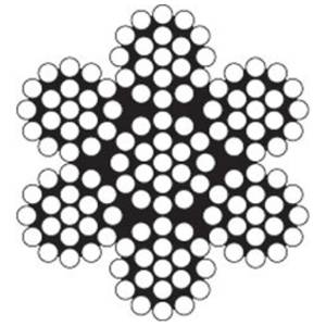 Wire, 7x19 metervare, syrefast