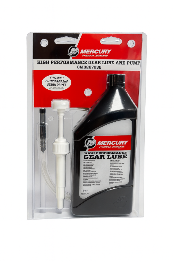Mercury High Performance Gear Lube 1L – Komplett sett med pumpe