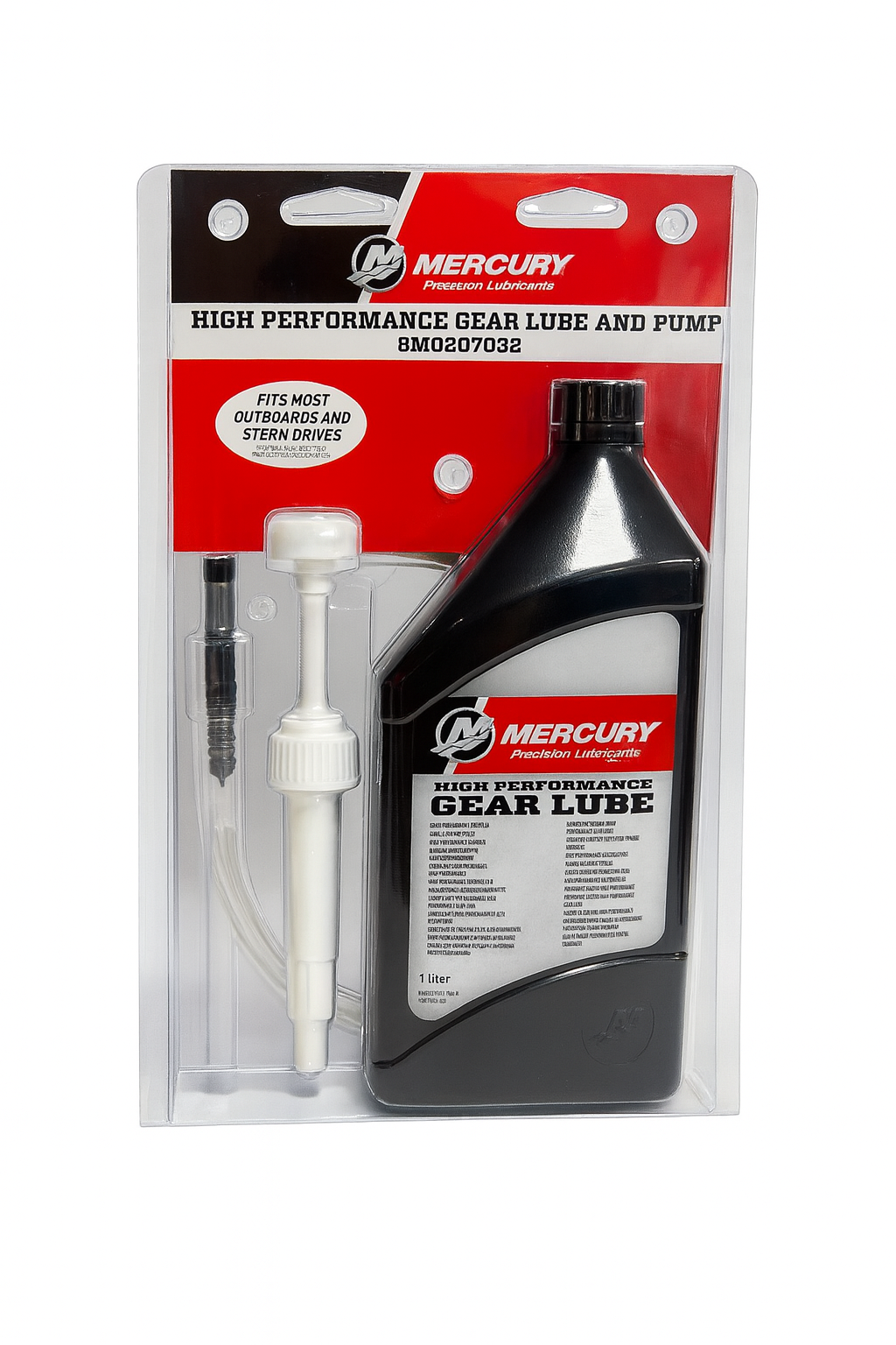 Mercury High Performance Gear Lube 1L – Komplett sett med pumpe